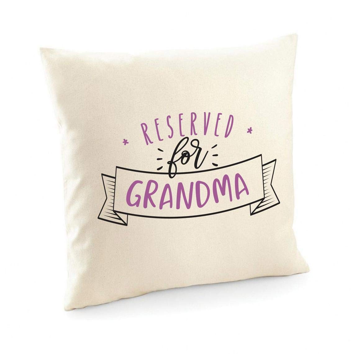 Pomchick Reserved For Grandma Cushion Cover 40x40CM Gift for Grandad Mum Dad Grandparents Parents Christmas Mother's Father's Birthday Present Square Pillow Case