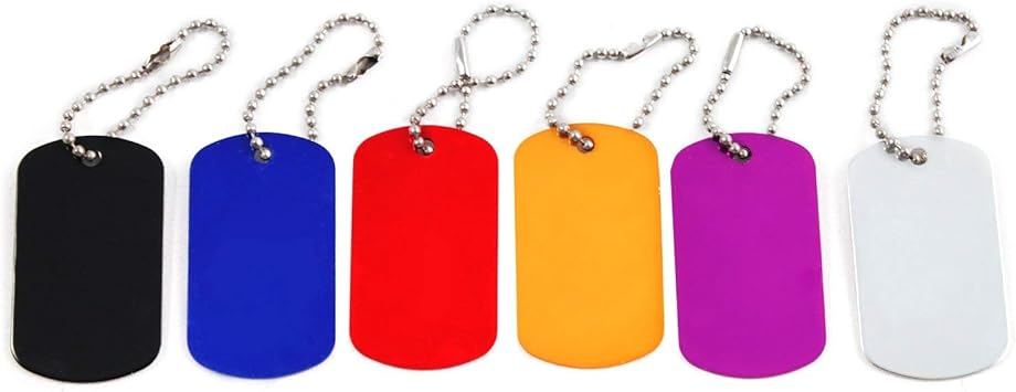 blank anodized aluminum dog tags