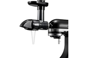 GLINK Masticating Juicer Attachment for KitchenAid Stand Mixers, Slow Juicer Attachment for Kitchenaid, Cold Press Juicer Attachment for Kitchenaid, Black(Mixer Not Included)