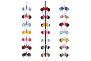 FANCHEER 3Pcs Mouse Ears Headband Holder Headpiece Hanger Organizer Hair Accessories Storage Hanging Wall Display Decor