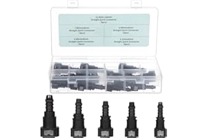 yeesport 15 PCS Assorted Fuel Line Straight Quick Connector Kit, Automobile Fuel Line Replacement Connectors, Car Fuel Line Adapter Set for Convenient Replacement