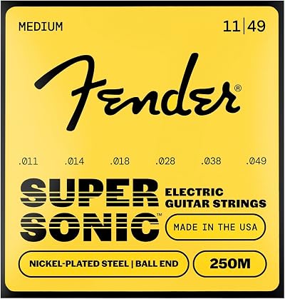 Fender Super 250 Nickel Plated Steel Electric Guitar Strings .011-.049 (6)