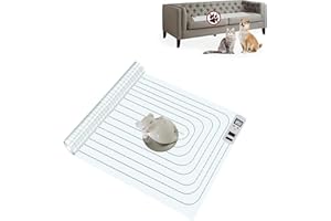 SEERWAY Scat Pet Shock Mat Indoor, Safe Shock Training Pads for Dogs and Cats, Electric Repellent Training Mat Keeps Pets off,Various Size and Shape, 3 Training Modes, Battery Operated (30"x16" with Tester)