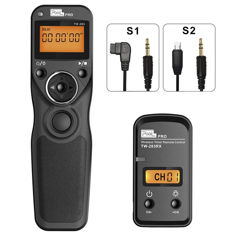 Wireless Shutter Release, Remote Control Timer, TW-283 S1/S2 Shutter Release Cable Compatible with Sony a7 a7M2 a7M3 a7M4 a7R a7RM2 a7RM3 a7S a300 A6600 A6500 A6400 A6000 RX1RII RX10 RX10II HX99 HX95