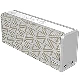 Bluetooth Speaker,DOSS SoundBox Color Portable Wireless Bluetooth 4.0 Speakers with 12W Stereo Sound and Enhanced Bass, 12H Playtime and handsfree for Phone, Tablet, TV, etc[Grid White]