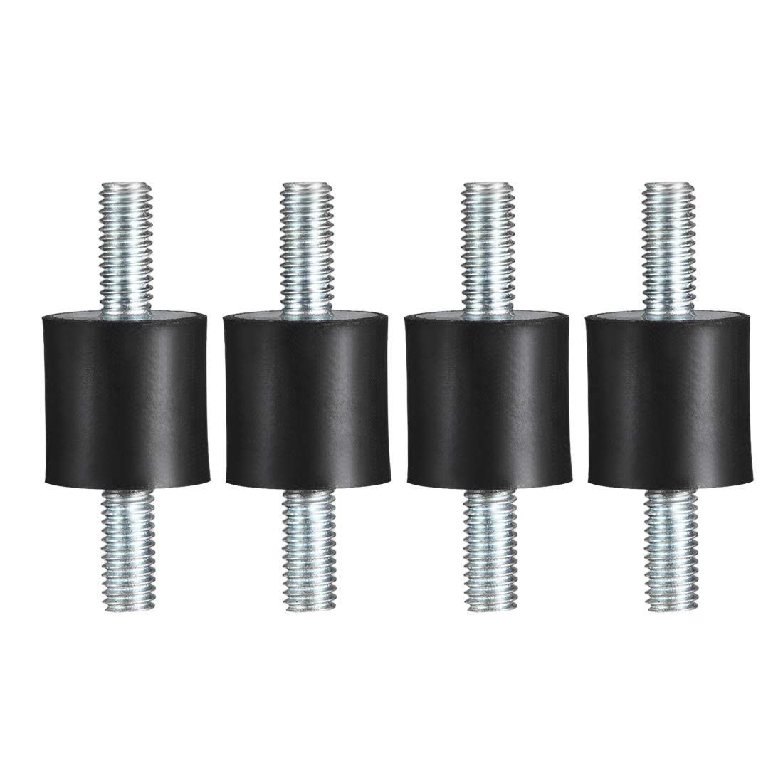 sourcing map 15 x 15mm Rubber Mounts,Vibration Isolators,Shock Absorber with M5 x 15mm Studs 4pcs โ image 1
