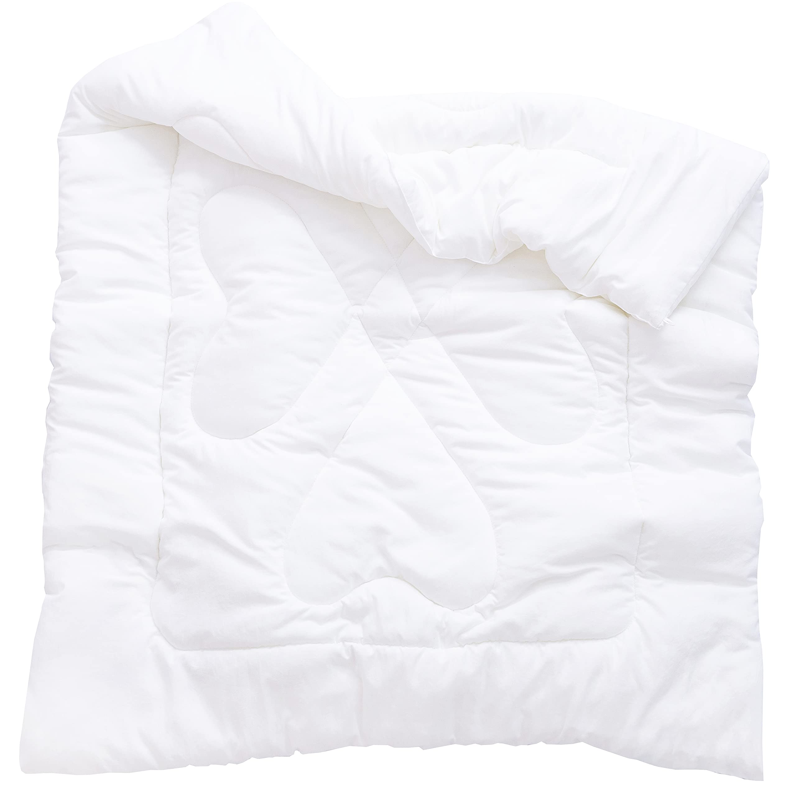 Photo 1 of J-pinno Down Alternative Comforter Crib Quilt Toddler White Blanket Lightweight Duvet Insert Machine Washable 47" X 59"