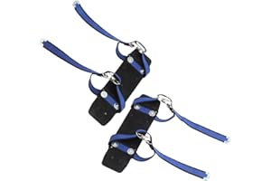 Kcgani Stilt Sole Foot Plate Pedal Replacement Kits for Drywall, Pair of Plastic Drywall Stilts Accessories Fixed Foot Pedal, Universal Heel Plates with Straps for Painting, Plastering, Construction