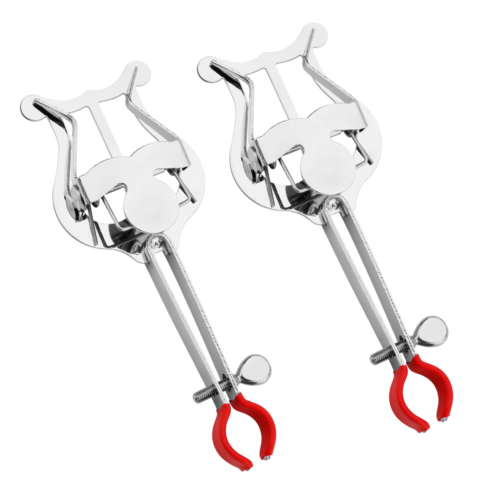 2pcs Trumpet Marching Lyre Clip, 5.51x2.08x0.78 Inch Trumpet Lyre Sheet Music Clip Lightweight Clamp-on Saxophone Clarinet Holder Folder Instrument Accessories for Practicing Beginners Marching Band