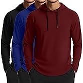 August Alley 3 Pack Mens Big and Tall Hoodies Pullover Loose Fit Casual Athletic Long Sleeve Hooded Sweatshirts