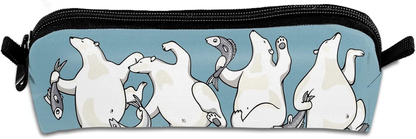 Amazon ペンケース ペンポーチ 白くま 熊 魚 キャラクター 男子 女子 おしゃれ かわいい 大容量 ポリエステル 筆箱 化粧ポーチ 収納 小物入れ 中学生 シンプル オフィス用 個性 筆箱 高校生 Bolaco ペンケース 文房具 オフィス用品