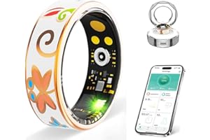 DSHKISK Smart Ring for Women &amp; Men, Fitness Tracker with Heart Rate, SpO2, Blood Pressure &amp; Sleep Monitoring, IP68 Waterproof, Long Battery Life, No Monthly Fees, for iPhone Android (8#&amp;Floral)3.8 out of 5 stars 241 offer from $39.99