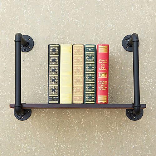GUJJ Industrial Air-iron pipes wooden shelving the wall-mount bracket on the wall shelf layer