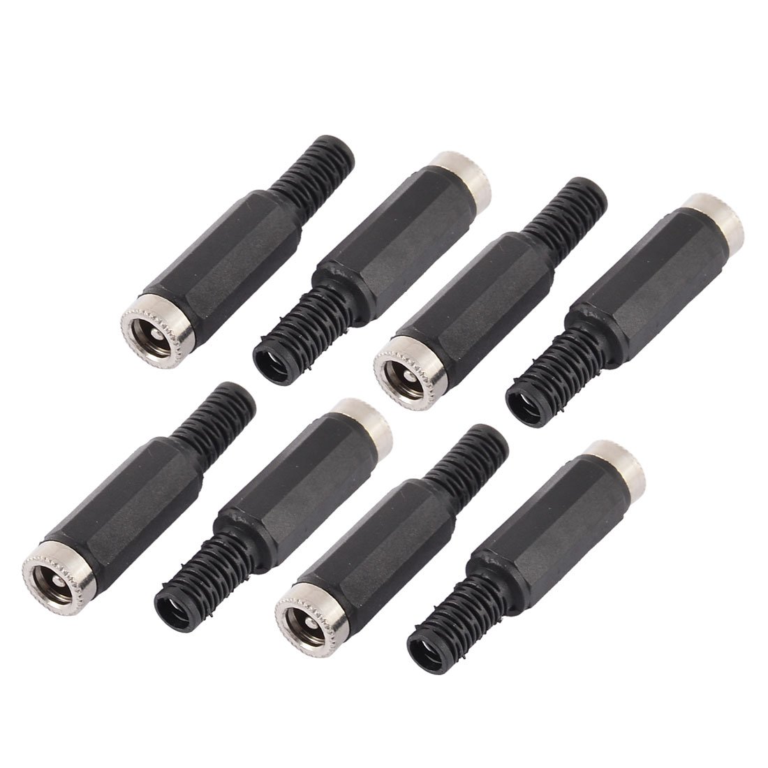 Sourcingmap 5.5x2.1mm DC Female Connector Jack Solder Adapter DIY DC Barrel Connectors Replacement 8pcs