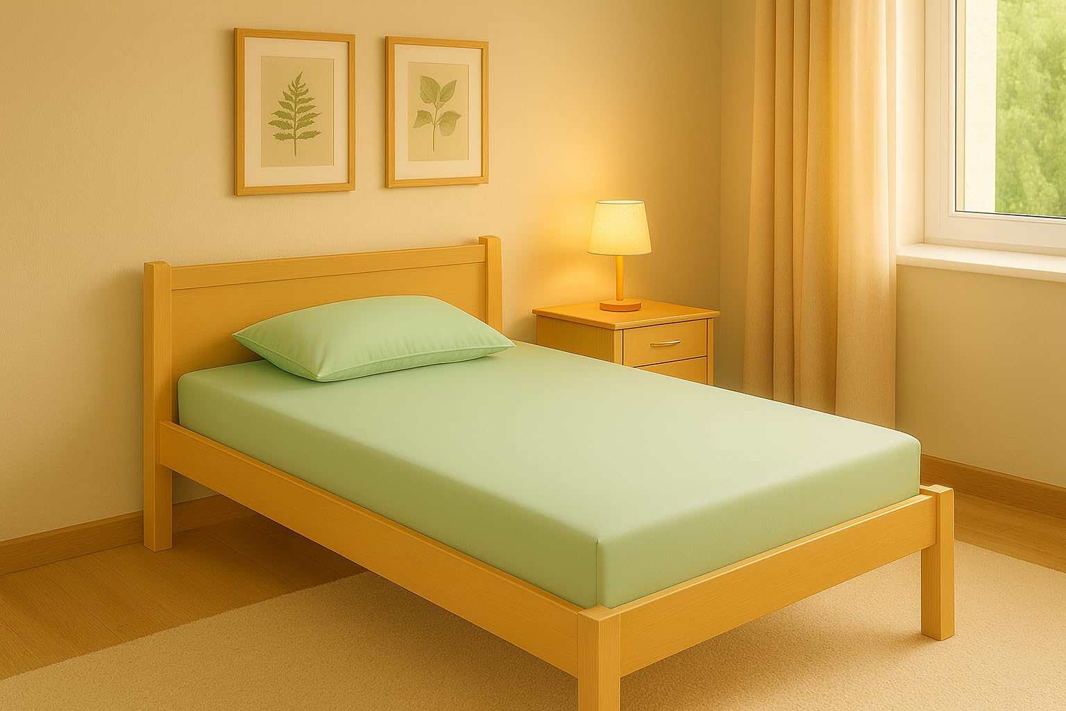 ComfortCare, Waterproof, Wipe Cean and Flame Reatardant, Fully Fitted, Mattress Protector, Single Bed.