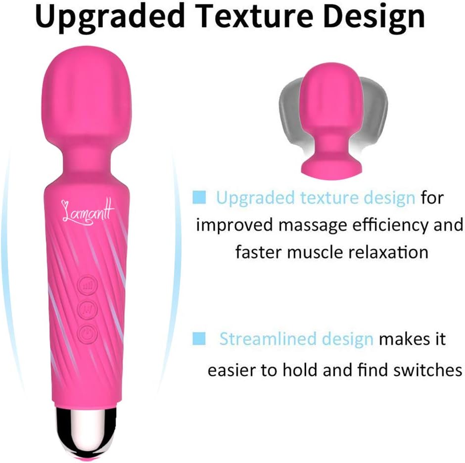 Handheld Electric Massager, Full Body Wand Massager Wireless Waterproof