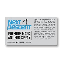 Next Descent Mask Defog | Anti Fog Spray for Scuba