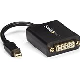 StarTech Passive Mini DP to DVI-D Adapter, 1080p, VESA (MDP2DVI) | mDP or Thunderbolt 1/2 Mac/PC to DVI Monitor, Single-Link, EDID Pass-Through, Dongle, VESA Certified, EDID &amp; DDC Pass-Through