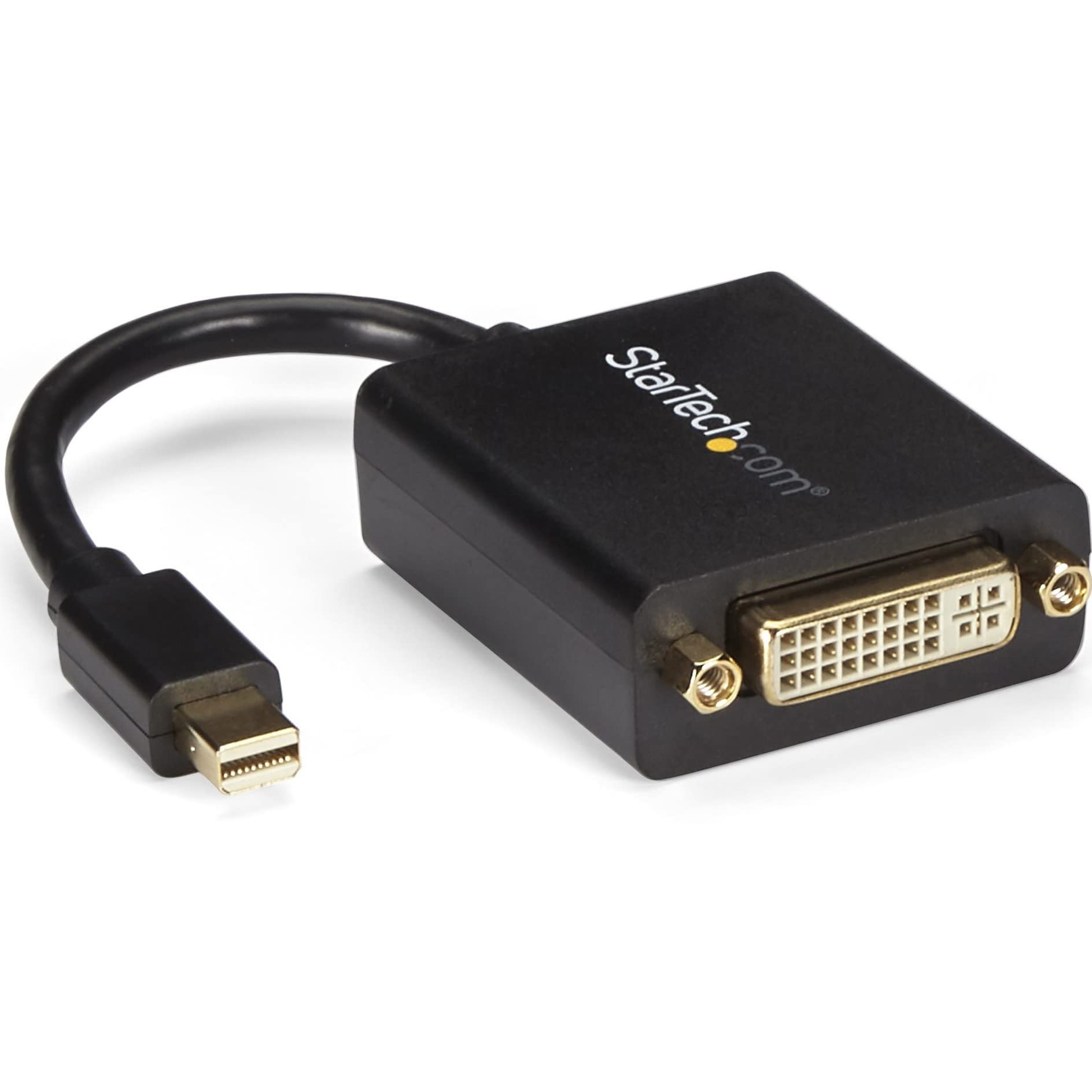 StarTech.com Mini DisplayPort to DVI Adapter - Mini DP to DVI-D Converter - 1080p Video - VESA Certified - mDP or Thunderbolt 1/2 Mac/PC to DVI Monitor - mDP 1.2 to DVI Single-Link Dongle (MDP2DVI)