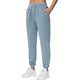 THE GYM PEOPLE Women's Workout Joggers Leggings Drawstring Running Lounge Sweatpants Tapered Pants with Pockets
