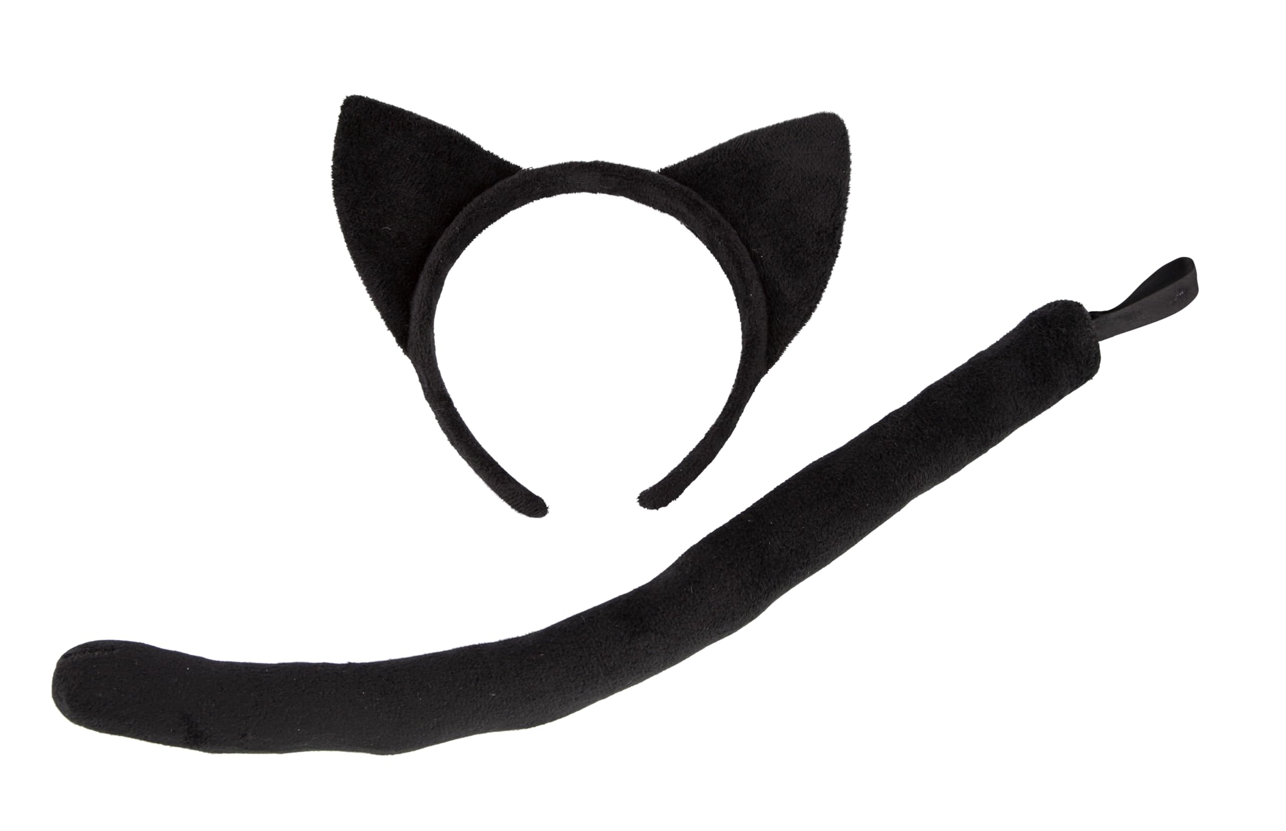 Wicked Costumes Unisex Black Cat Animal Ears &Tail Fancy Dress Accessory Set