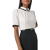 Karl Lagerfeld Womens Belted Color Bloack Collared Dress