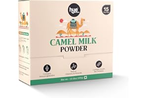 HYE FOODS Camel Milk Powder | Pasture Grazed I Promotes Body Growth, Immunity and Gut Health Less Allergenic High Nutrition Pure and Natural 20g x 15 Sachets | 15 Days Pack | 300g | 10.58Oz