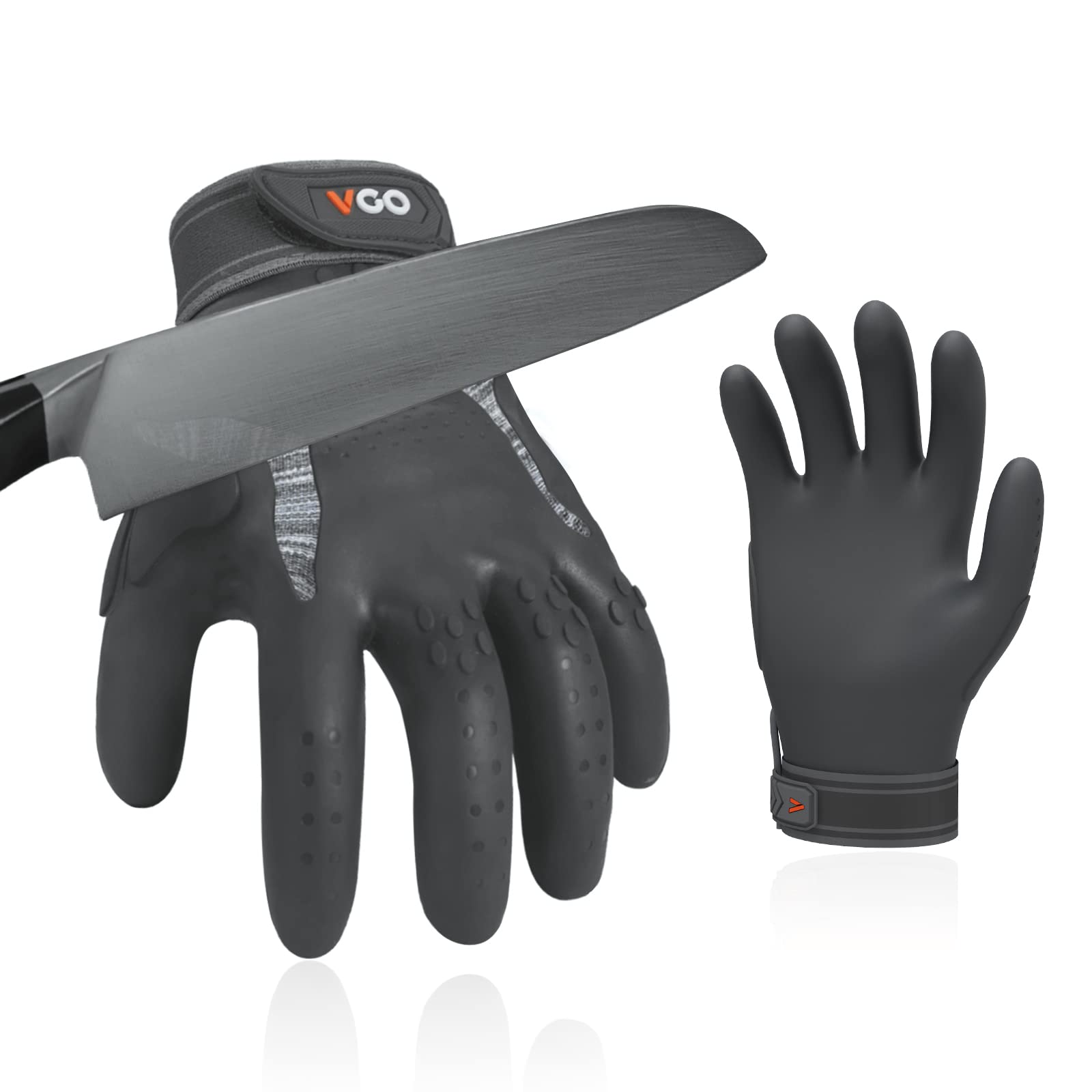 Vgo... NGG X1 Seamless Utility Gloves,Cut Resistant Safety Work Gloves,HPPE Anti-cut Liner,EN388 level C,ANSI level A3,Anti-slip Palm Mechanic Gloves(TP1112HY,Gray,L,1Pair) — image 1