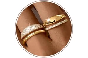 MILACOLATO 4Pcs Gold Rings for Women 14K Gold Plated Rings Set Thumb Rings for Women Wedding Rings Knuckle Stacking Rings Eng