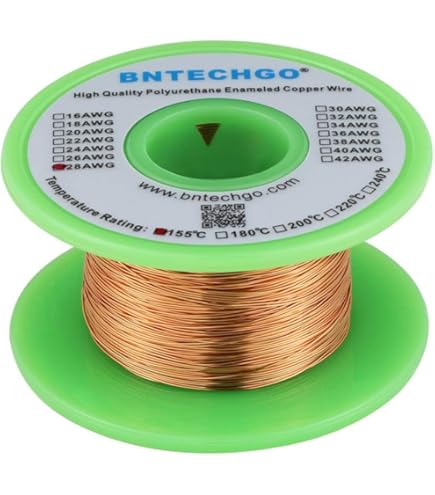 Amazon.com: 磁鐵線,漆包銅線,40 AWG,2 盎司(約56.7 克),4152 英尺(約
