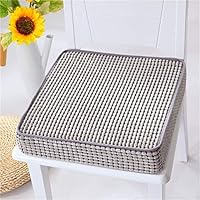 Yoillione Dining Seat Cushions for Kitchen Chairs,Memory Foam Chair Pad Square Chair Cushion,Think Dining Room Seat Pads Indoor Kitchen Seat Cushions with Washable Cover,16"x16"-Gray