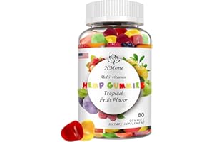 HMONE 1 Pack Organic Hemp Gummies for Sleep,Anxiety,Pain High Potency with Pure Hemp Oil Extract Vegan Edible Bear Candy - Non-GMO, Vegan, Low Sugar