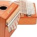 GECKO Kalimba 17 Key with Mahogany Wooden, 17 Note Thumb Piano With Tuning and Note Layout For Playing Western Melodies and Harmonies Easily