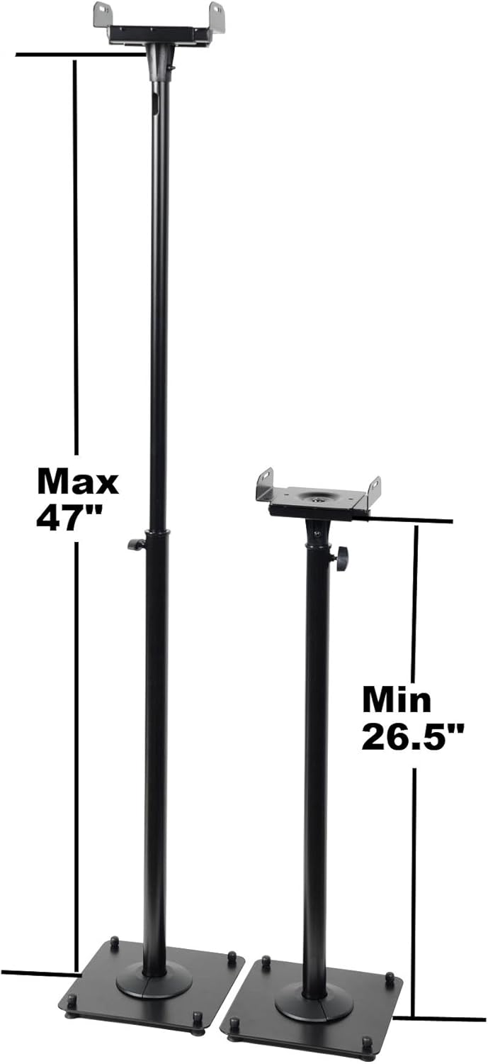 videosecu 2 heavy duty pa dj club adjustable height satellite speaker stand mount