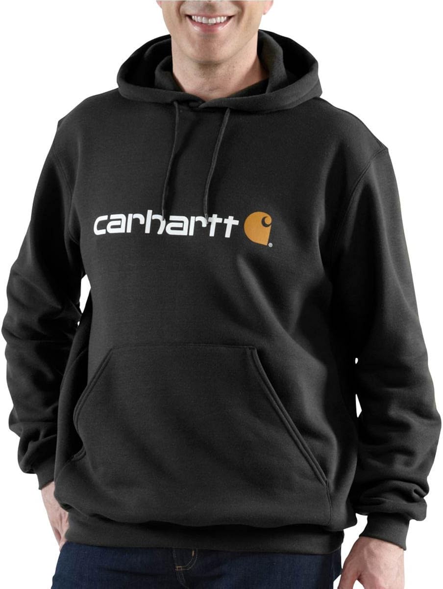 Carhartt Men's Loose Fit Midweight Logo Graphic Sweatshirt, Black, L - Image 4
