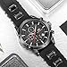 Stylish Men Sport Quartz Wrist Watch Black Waterproof Chronograph Watch with Date Display