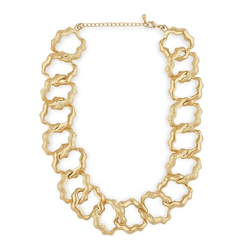 Gold Brass Necklace Set for Women