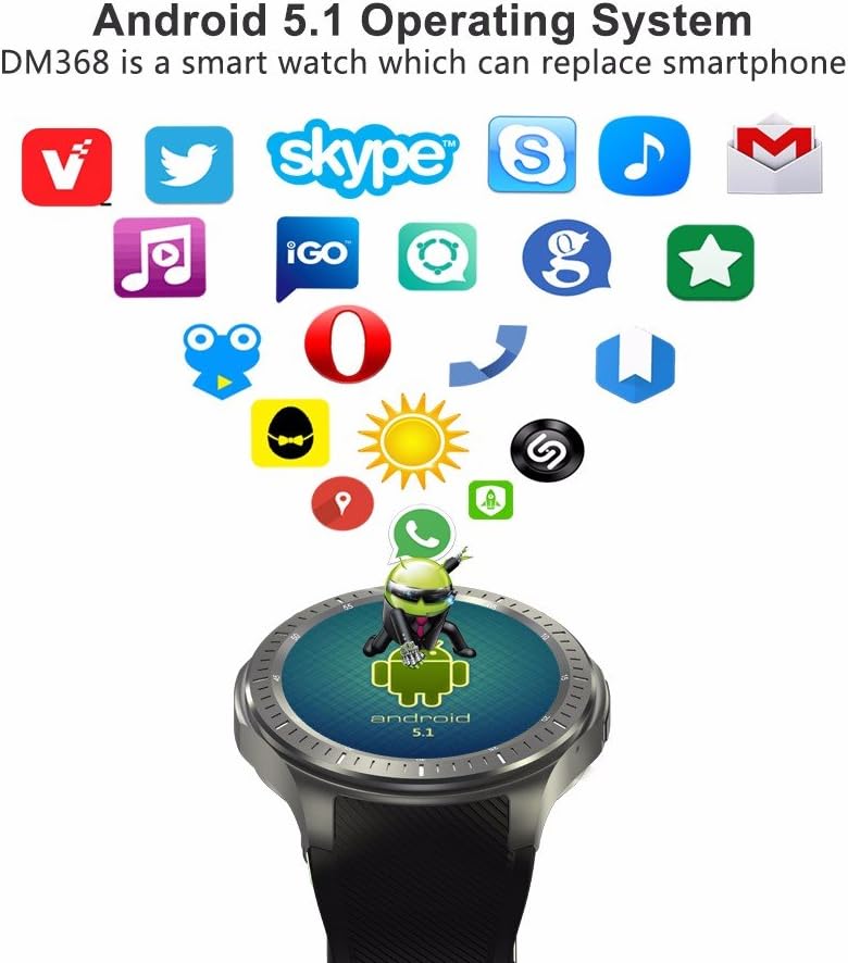 TECKEY DM368 Multi-idioma Bluetooth Reloj Inteligente MTK6580 ...