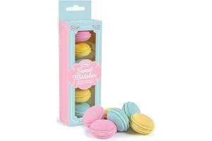 Genuine Fred Sweet Mistakes Macaron Erasers, Set of 6, Scented, Fun for School, Home, or Office