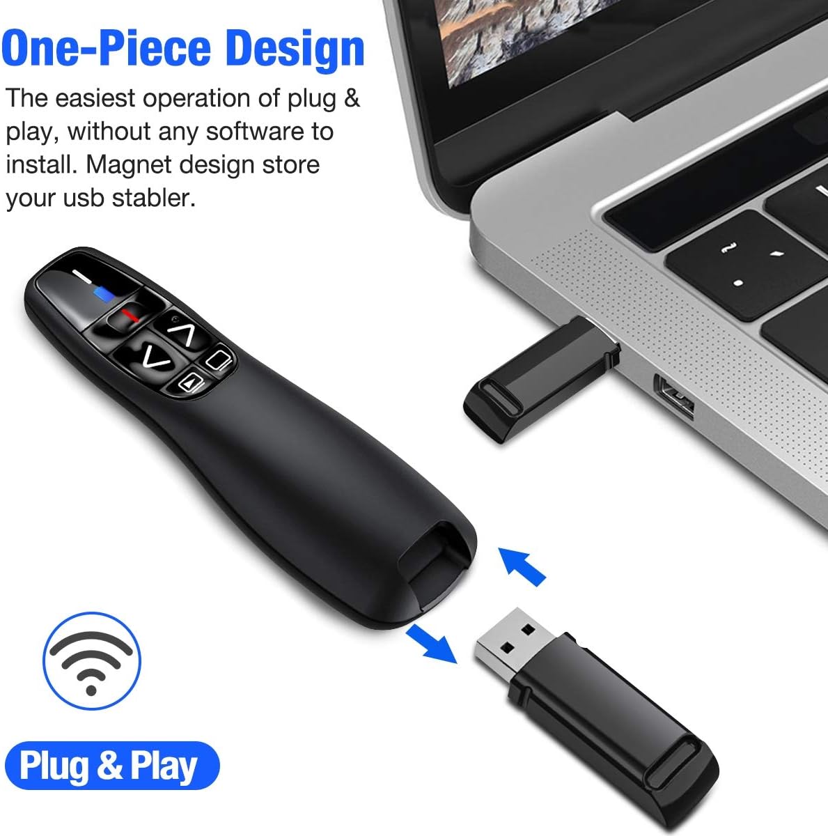 Wireless Presenter Remote, ESYWEN RF 2.4GHz USB Presentation Remote Control PowerPoint Presentation Clicker for Keynote/PPT/Mac/PC… : Home Audio & Theater