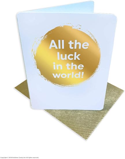 Brainbox Candy Biglietto Di Buona Fortuna Con Scritta In Inglese All The Luck In The World Lingua Italiana Non Garantita Amazon It Cancelleria E Prodotti Per Ufficio