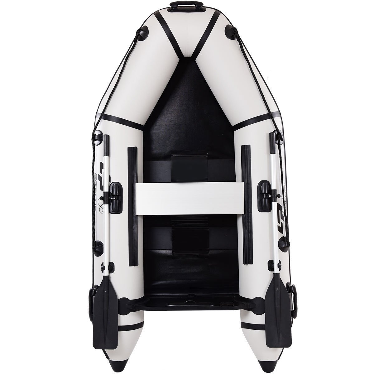 激安通販 ボートアクセサリーパーツ Bottom 7 5feet And Trolling Motor欄間 B07bs5tl7p Goplus Raft 2または4 Personインフレータブルdinghyボート釣りtender Withリジッドアルミ床 深いv グレー 卸売 Www Dicksonhatfield Com