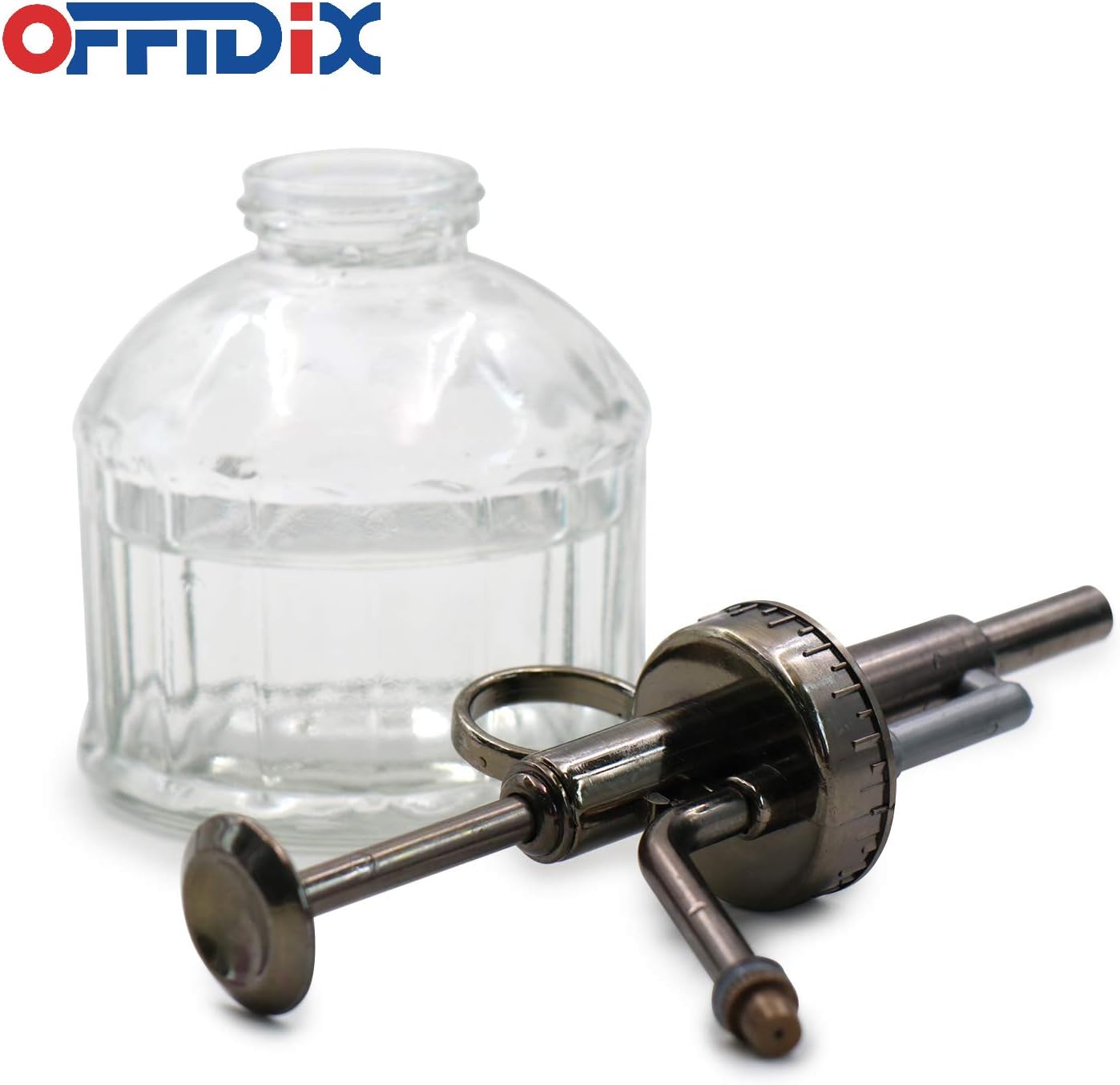 OFFIDIX Transparent Glass Watering Spray Bottle, Plant Mister with Plastic Bronze Plastic Top Pump, Glass Small Watering Can for Indoor Potted Plant, Outdoor Indoor Garden, Plants, Cleaning Solutions : Garden & Outdoor