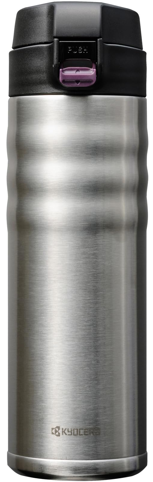 Kyocera MB-17F SS Ceramic Coated Travel Mug with Twist Top, Stainless Steel, 500ml
