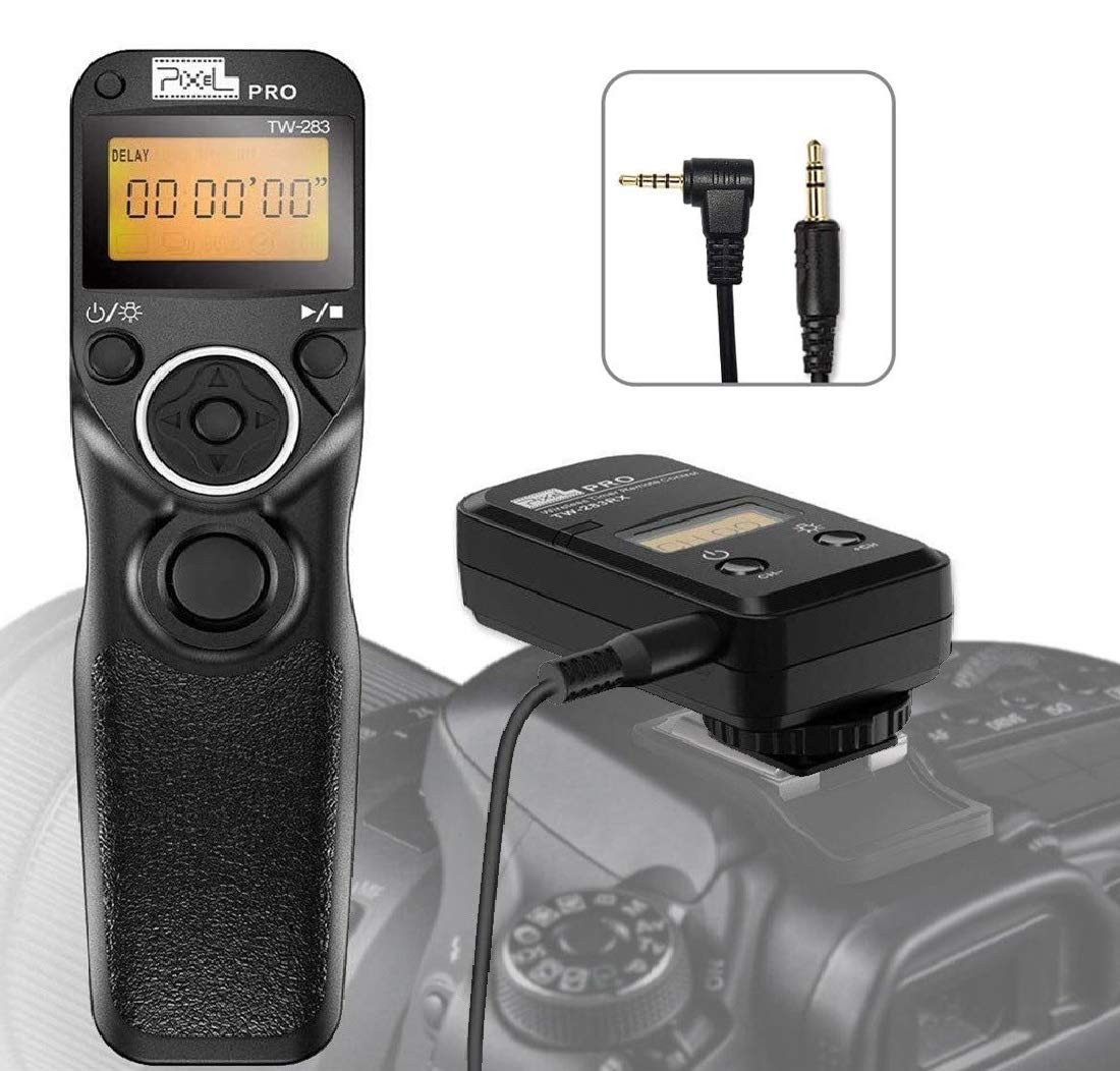 Pixel Wireless Timer Intervalometer TW-283 L1 Camera Release Remote Control for Panasonic S5, S1, G95, G91, FZ10002, G9, GH5, G85, G81, GX8, GX7, GH4, FZ2500, FZ2000, FZ1000, FZ300