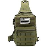 GAZJYUSP Tactical Sling Bag Backpack for Men Molle Shoulder Bag Pack Daypack Backpack for Hunting, Hiking, Traveling, Camping