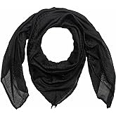 Merewill Cotton Shemagh Tactical Desert Wrap Keffiyeh Head Neck Arab Scarf For Men 49"x49"