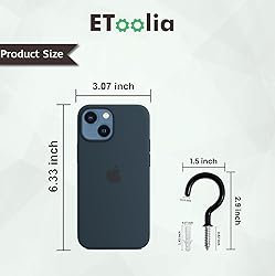 Etoolia 12 Pcs Ceiling Hooks for Hanging Plants
