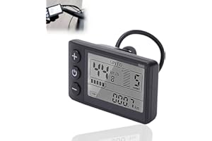 S866 Electric LCD Display Meter, 24V 36V 48V E-Bike Display Meter Control Panel with Waterproof Plug