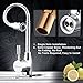 Baban Kitchen Faucet- 360 Degree Swivel Modern Stainless Steel Kitchen Sink Faucet with 720° Universal Single Handle, Hot and Cold Mixer Chrome Plated Bar Sink Faucet One Hole Installation